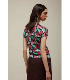 Short Sleeve Kimono Flower Pattern Double Use