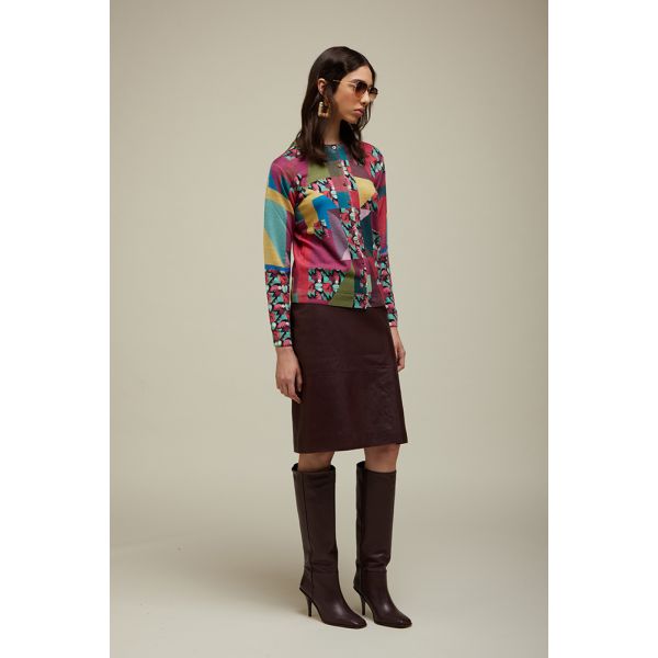 Short Sleeve Kimono Flower Pattern Double Use