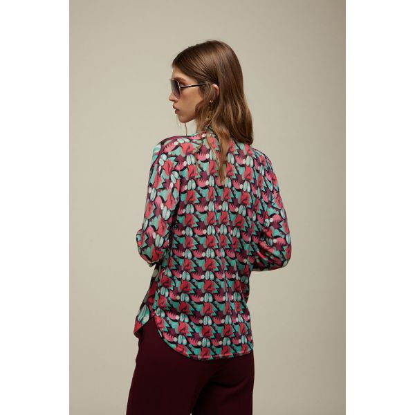 Flower pattern shirt