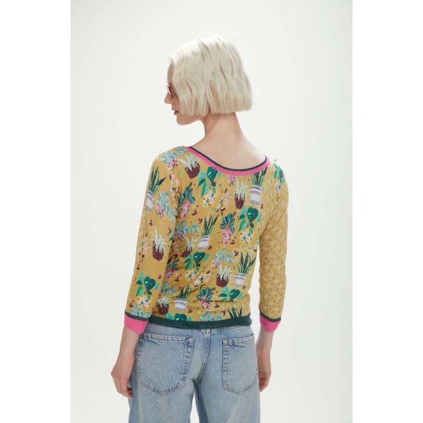 Pull fine con stampa Piante double use