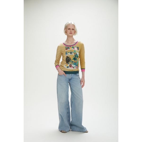 Pull fine con stampa Piante double use