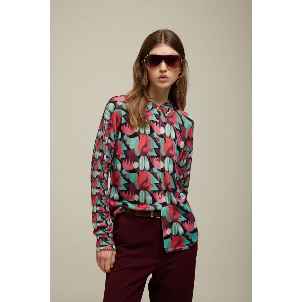 Flower pattern shirt