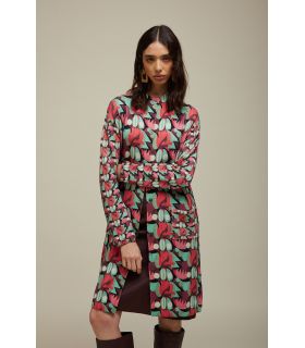 Flower print coat