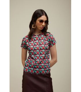 Short Sleeve Kimono Flower Pattern Double Use