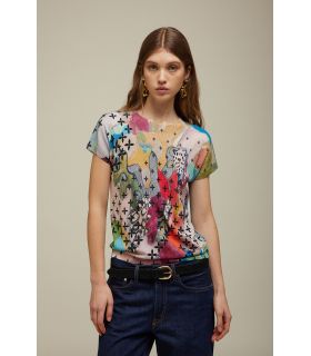 Short sleeve Kimono Art Pattern Double Use