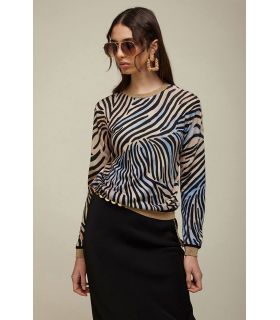 Sweater Crewneck Pattern Zebra Double Use