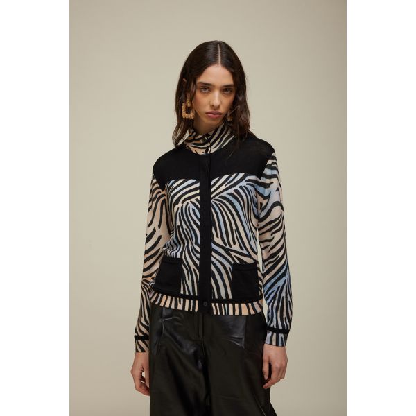 Giubbotto Fantasia Zebra JEi'S Collezione Auunno Inverno 2025 - 2026