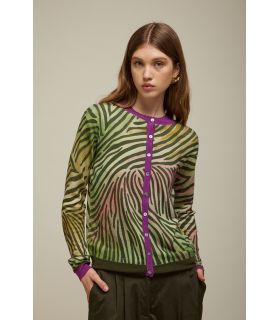 Cardigan Zebra Pattern Double Use