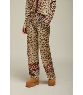 Trousers with Animalier Print Pattern