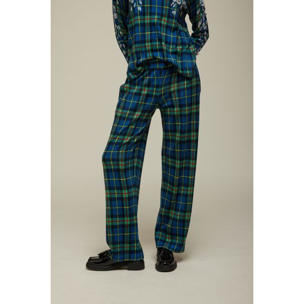 Trousers with Tartan Pattern