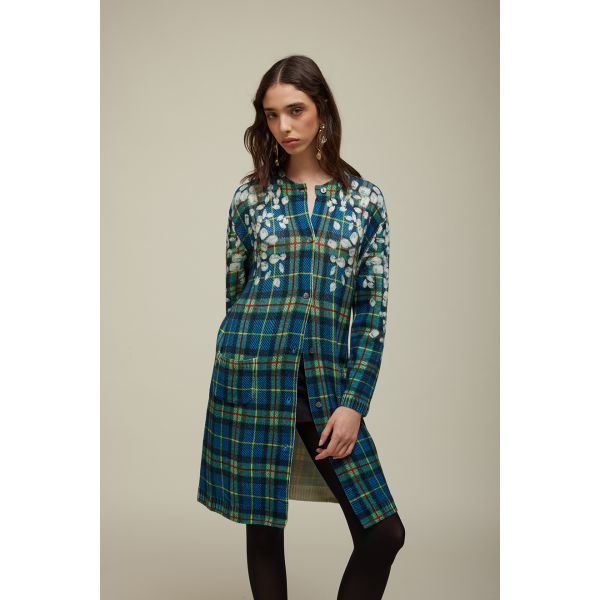 Coat with Tartan print