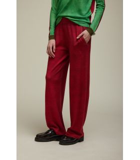 Trousers with Fake solid color pattern