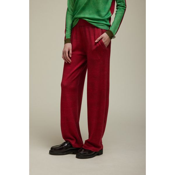 Trousers with Fake solid color pattern