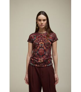 Short sleeved kimono with Carpet Pattern double use