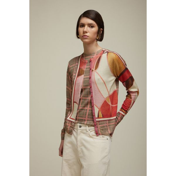 Twin set with Glen check pattern