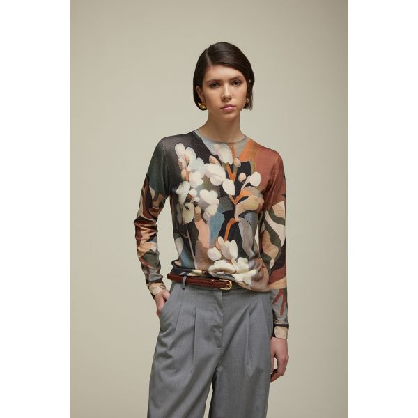 Creweneck Pull with Camouflage print double use