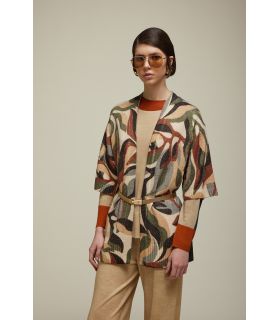 Short sleeves Cardigan with Camouflage design