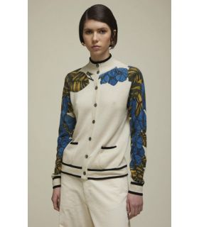 Jacket with Blue flowers design