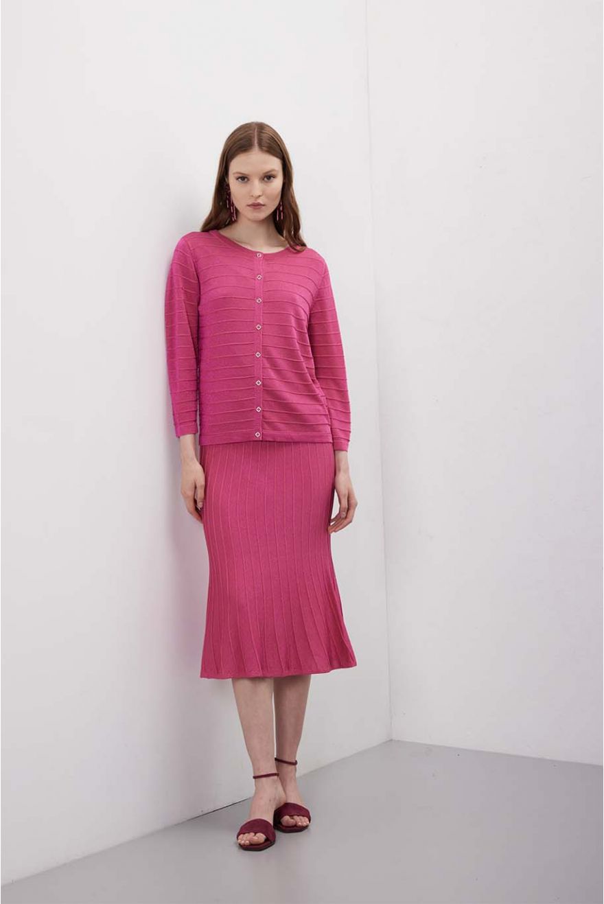 Giacchina plissé manica 3/4 fantasia Unita