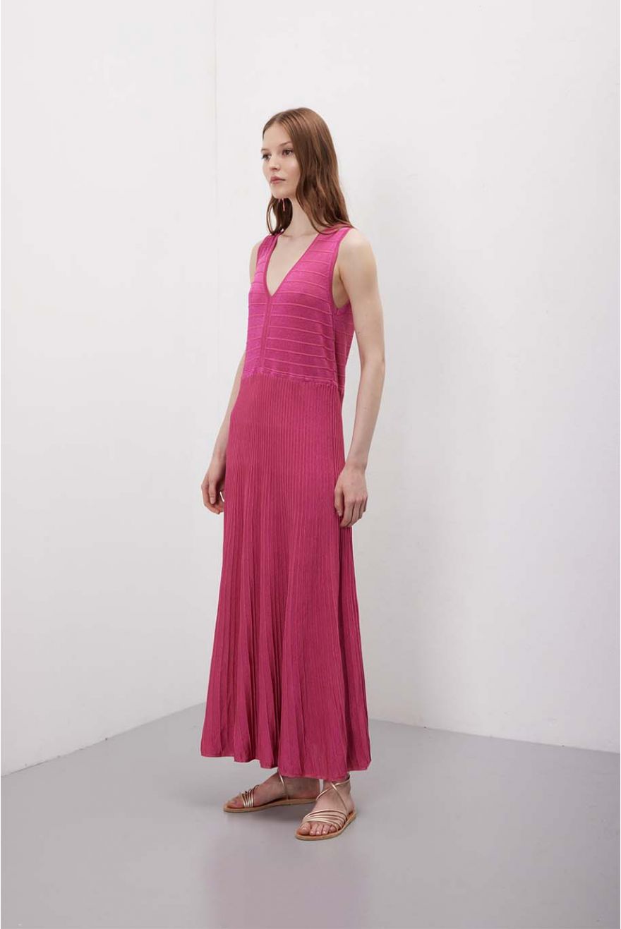 Abito plissé lungo fantasia Unita