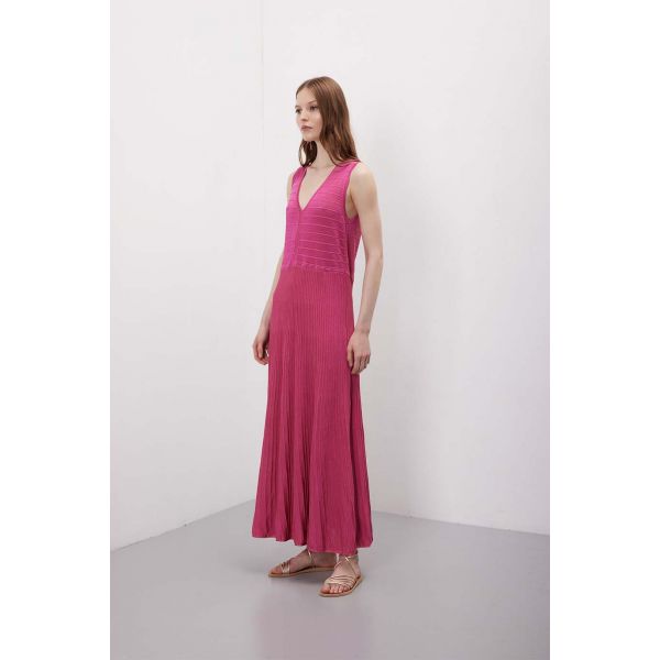 Abito plissé lungo fantasia Unita