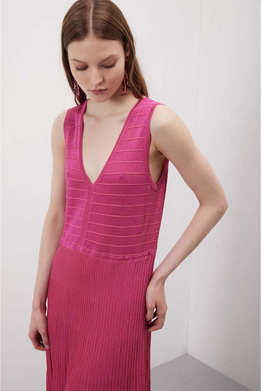 Abito plissé lungo fantasia Unita