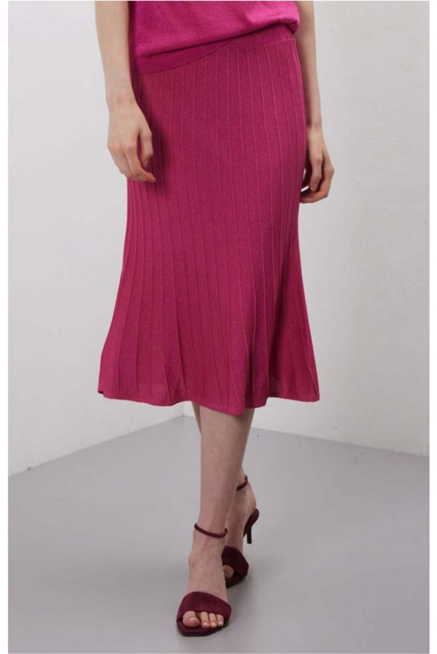 Gonna plissé midi fantasia Unita