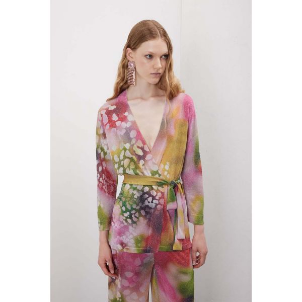 Giacca kimono manica 3/4 in pattern Shaded