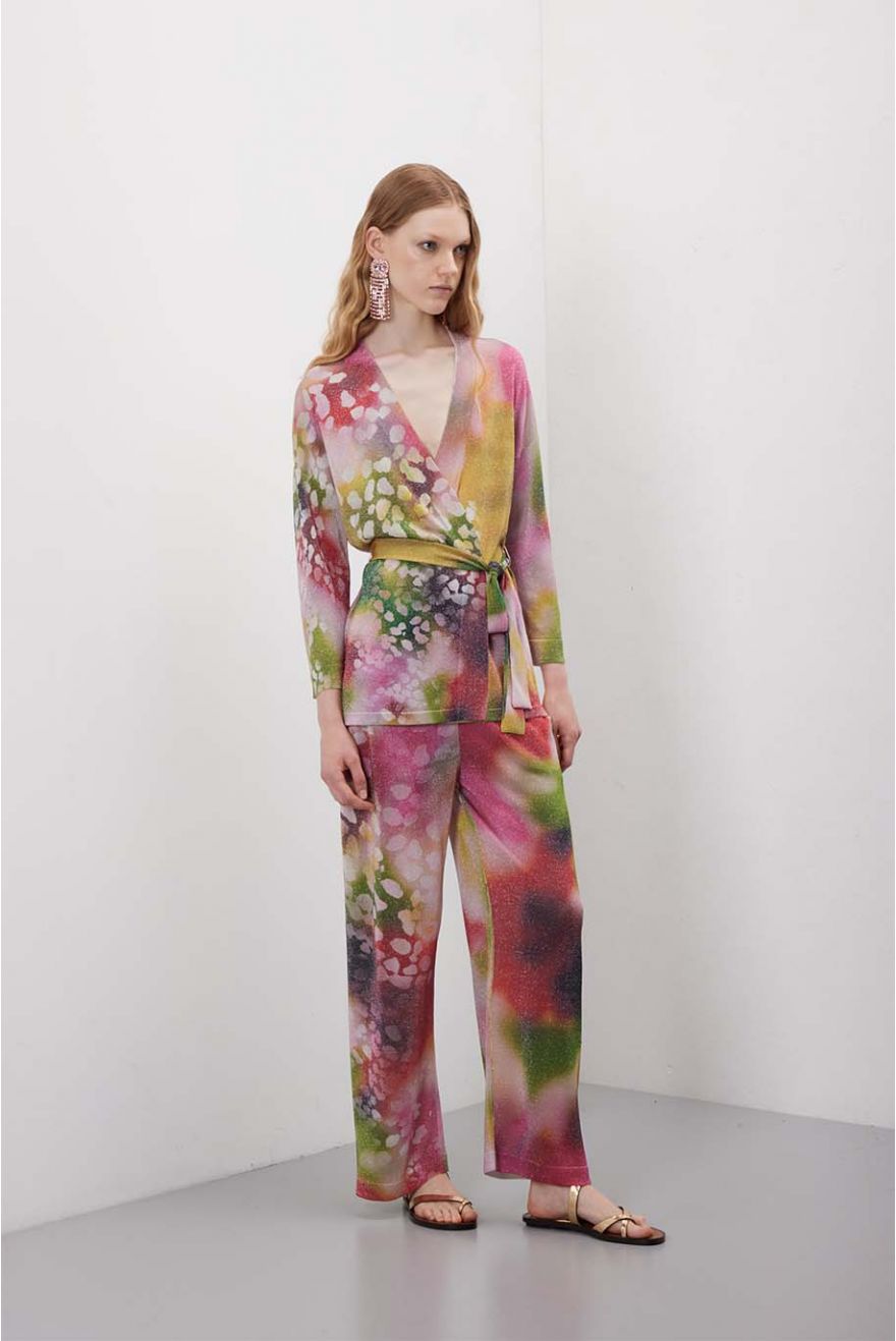 Giacca kimono manica 3/4 in pattern Shaded