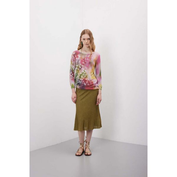 Cardigan manica 3/4 in pattern Shaded