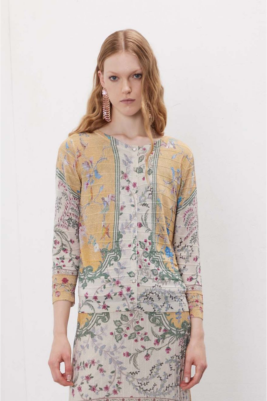 Giacchina plissé manica 3/4 in pattern Wallpaper