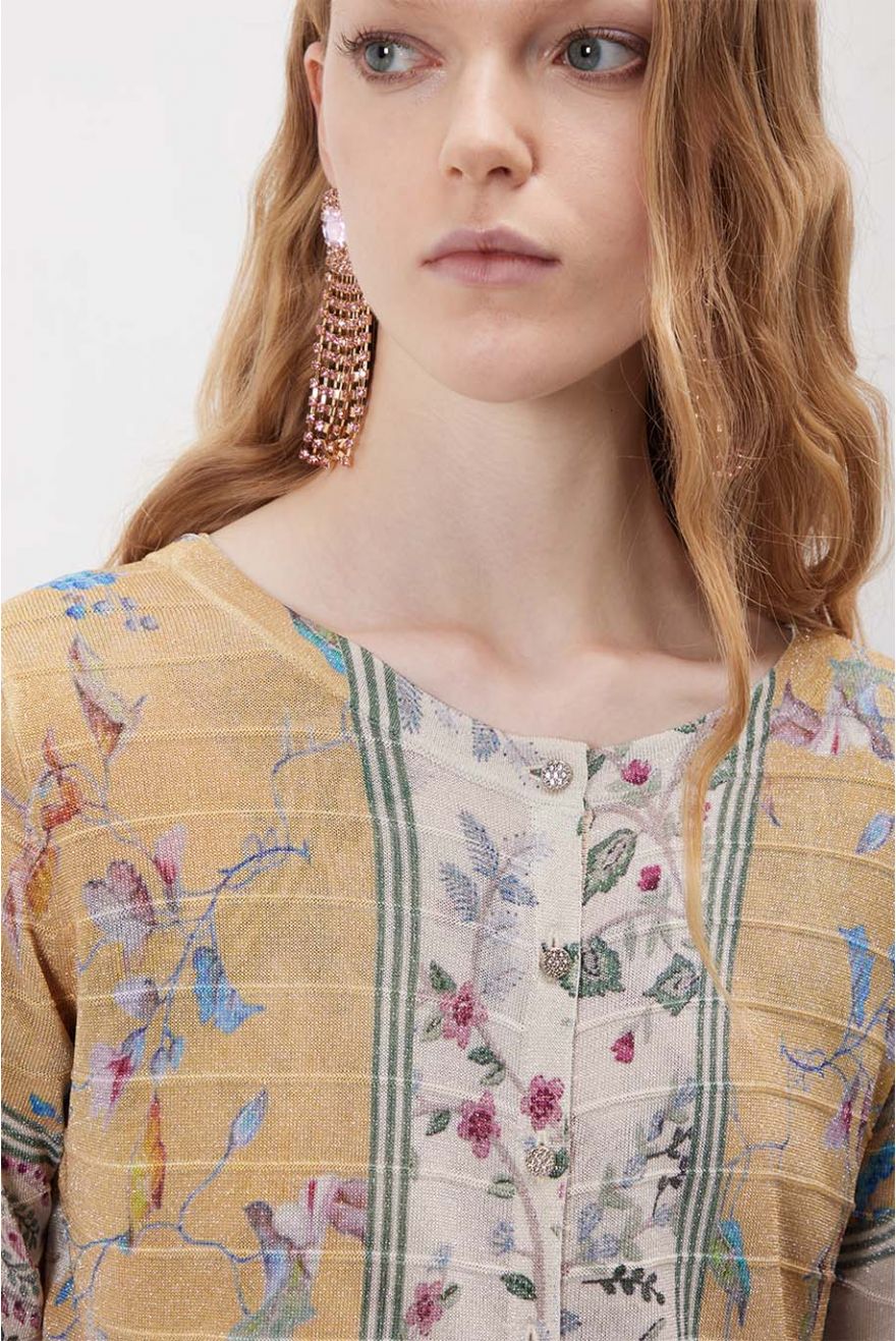 Giacchina plissé manica 3/4 in pattern Wallpaper