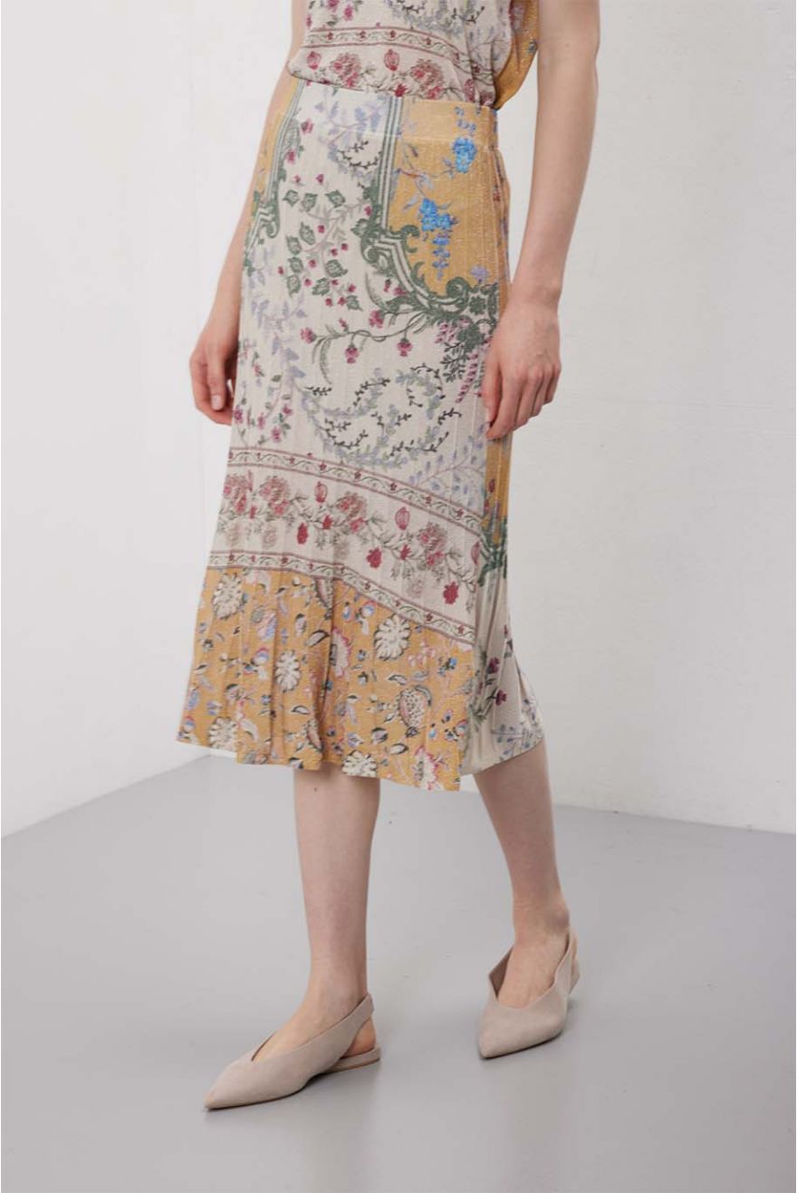 Gonna plissé longuette in pattern Wallpaper