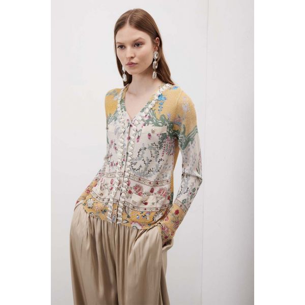 Giacca Chanel manica lunga in pattern Wallpaper