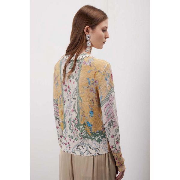 Giacca Chanel manica lunga in pattern Wallpaper