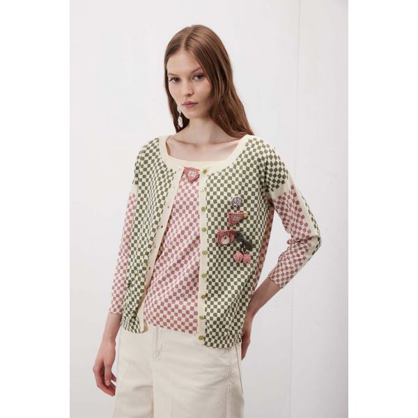 Twin set pattern Quadretti con spilli