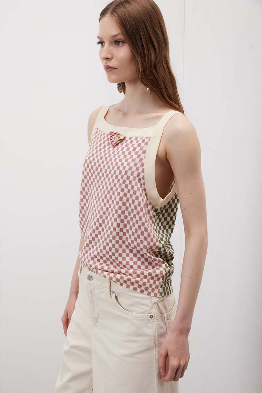 Twin set pattern Quadretti con spilli