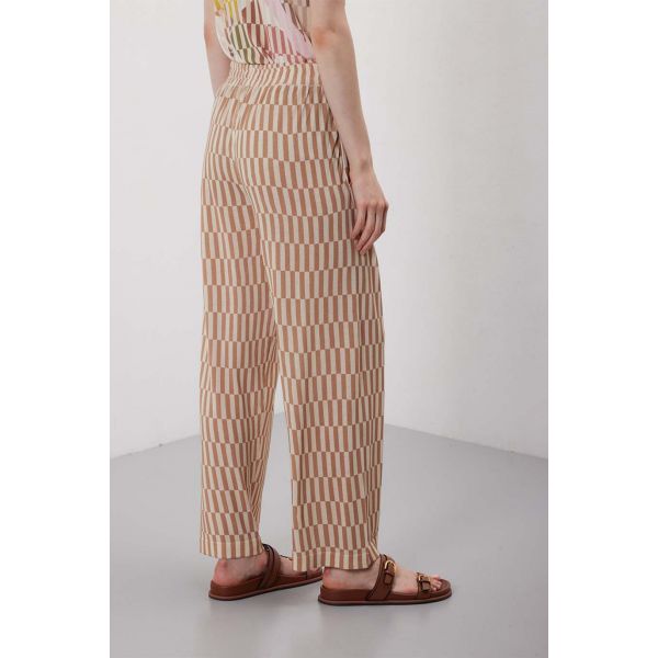 Pantaloni Color Block in maglia