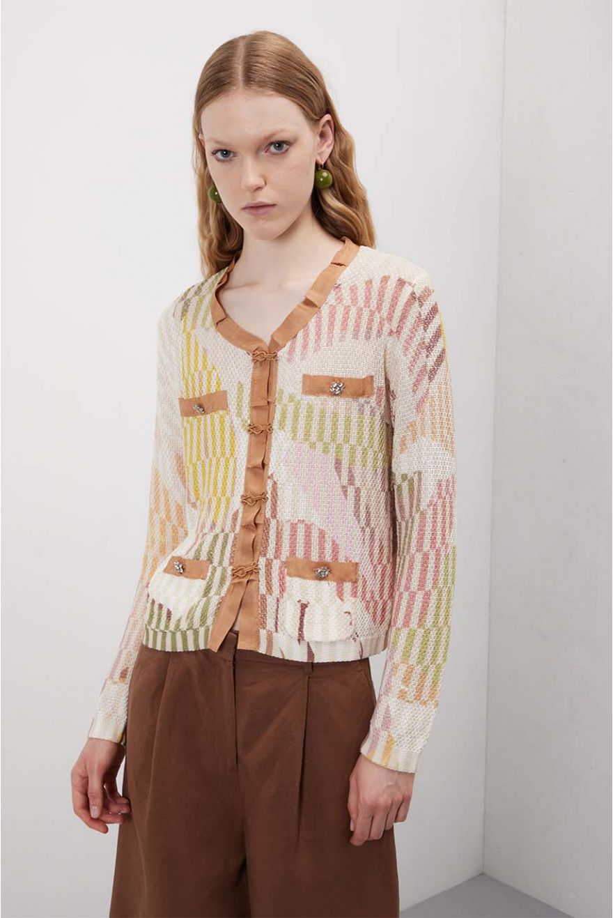 Giacca stile Chanel Color Block