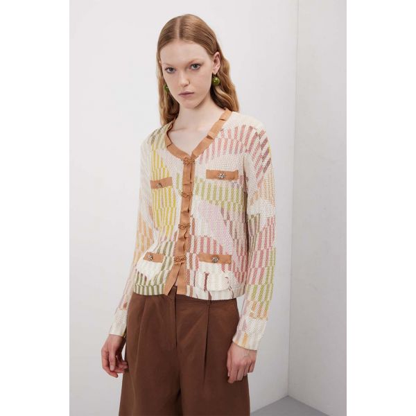 Giacca stile Chanel Color Block