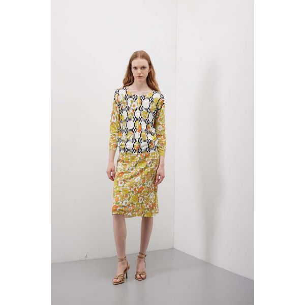 Gonna pointelle con motivo Seventy