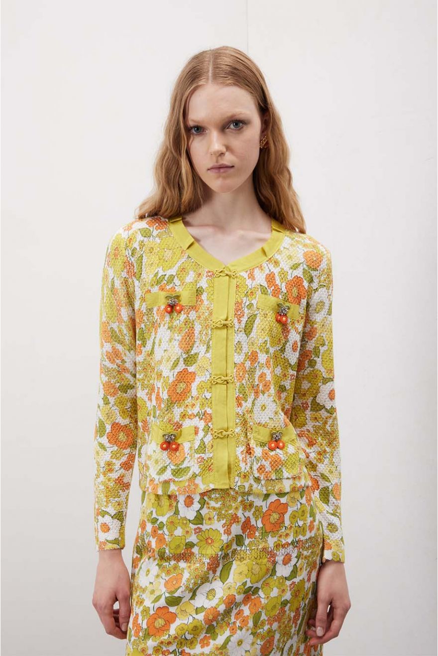 Giacca stile Chanel con motivo Seventy