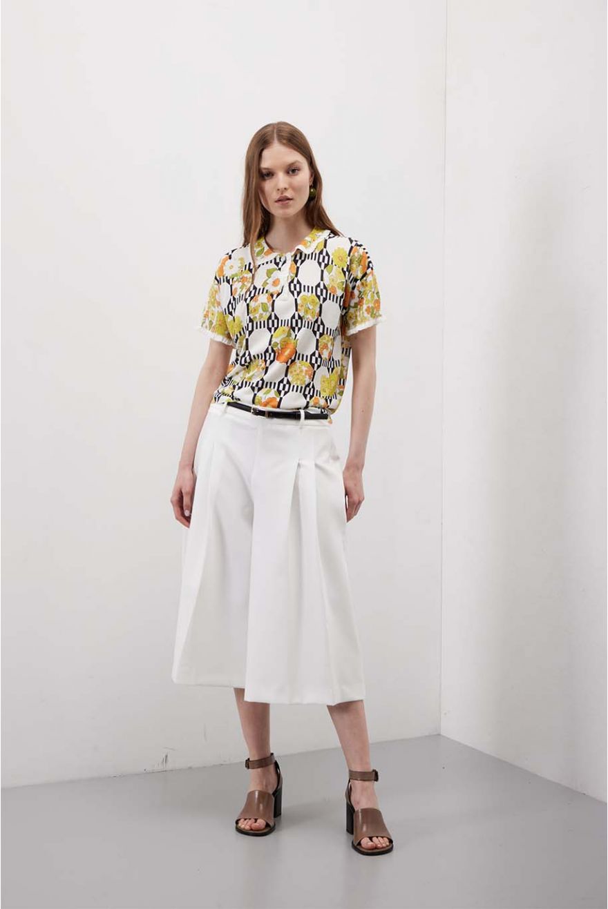 Maglia girocollo mezza manica con motivo Seventy