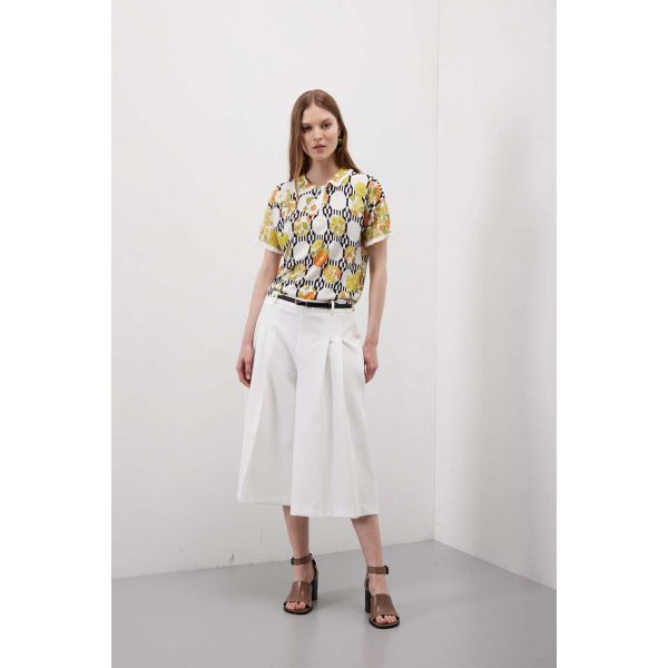 Maglia girocollo mezza manica con motivo Seventy