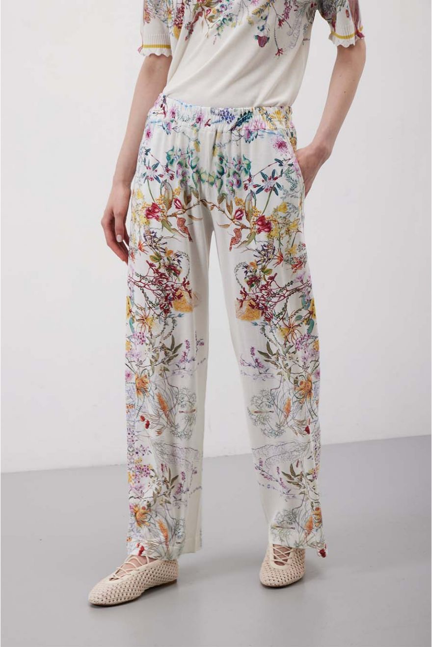 Pantaloni ampi con stampa Floral
