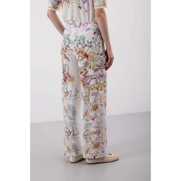Pantaloni ampi con stampa Floral