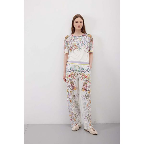 Pantaloni ampi con stampa Floral