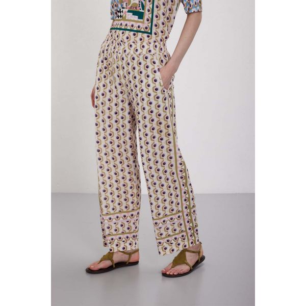 Pantaloni fluidi stampa Geometric