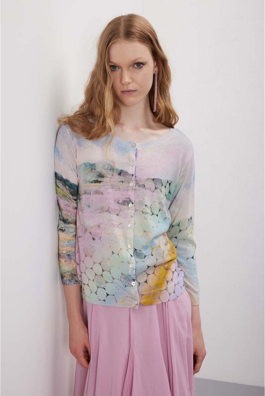 Cardigan manica 3/4 En Plein Air