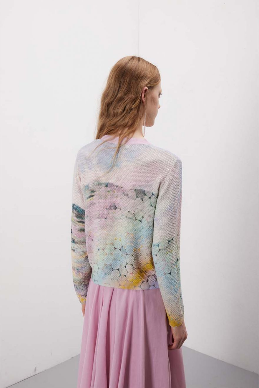 Giacca stile Chanel in Gros Grain stampaEn Plein Air